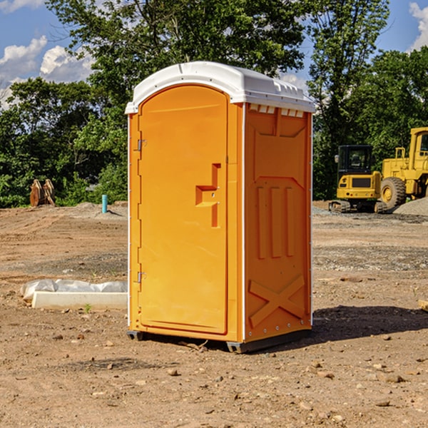 how often are the porta potties cleaned and serviced during a rental period in Byron WY